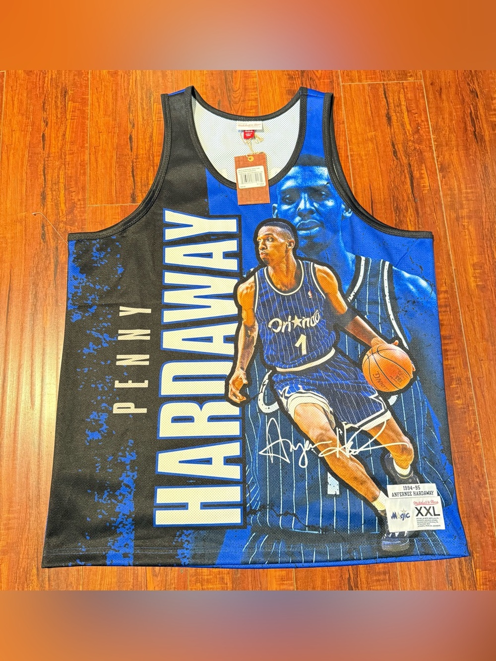 Penny Hardaway Orlando Magic Mitchell & Ness 94-95 Burst Mesh TankTop Jersey 2XL